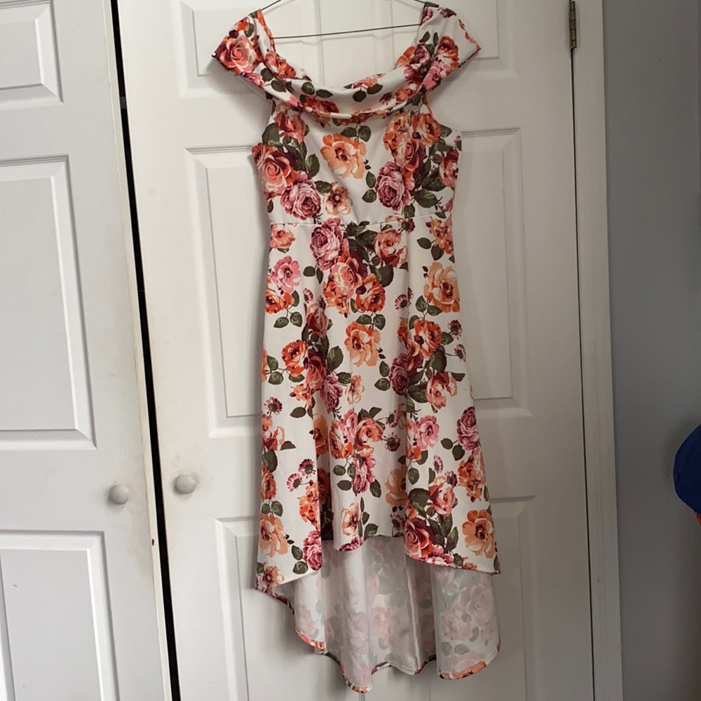 Floral high-low dress